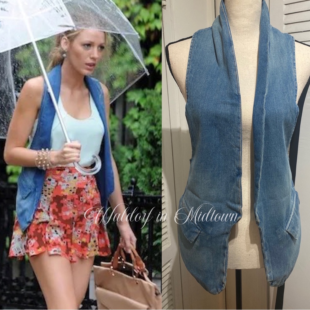 ASO SERENA VAN DER WOODSEN DENIM VEST XS-M
